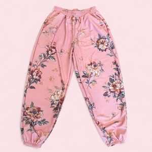 Pink Floral Pants